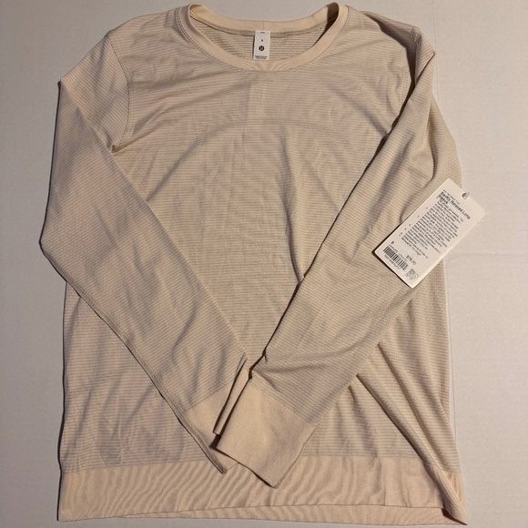 NWT Lululemon Swiftly Relaxed Long-Sleeve Shirt *Hip Length Light Ivory Size 8 - Picture 2 of 6